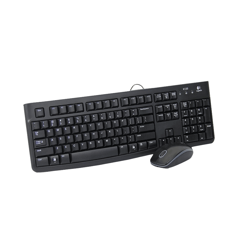罗技 MK120有线键鼠套装 黑色