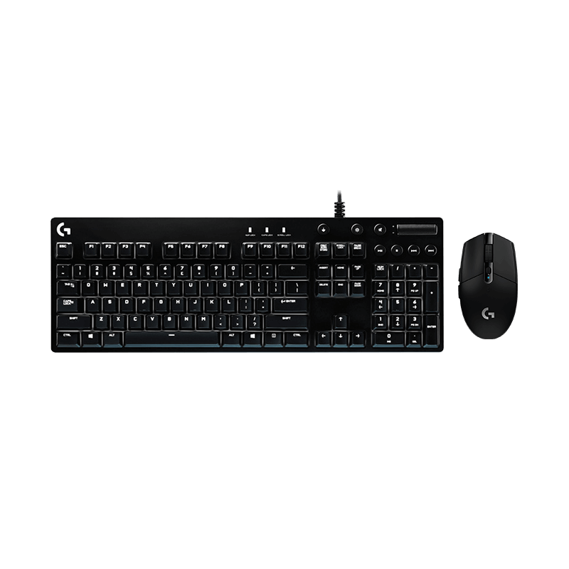 罗技 G304无线鼠标黑色+G610青轴背光机械键盘