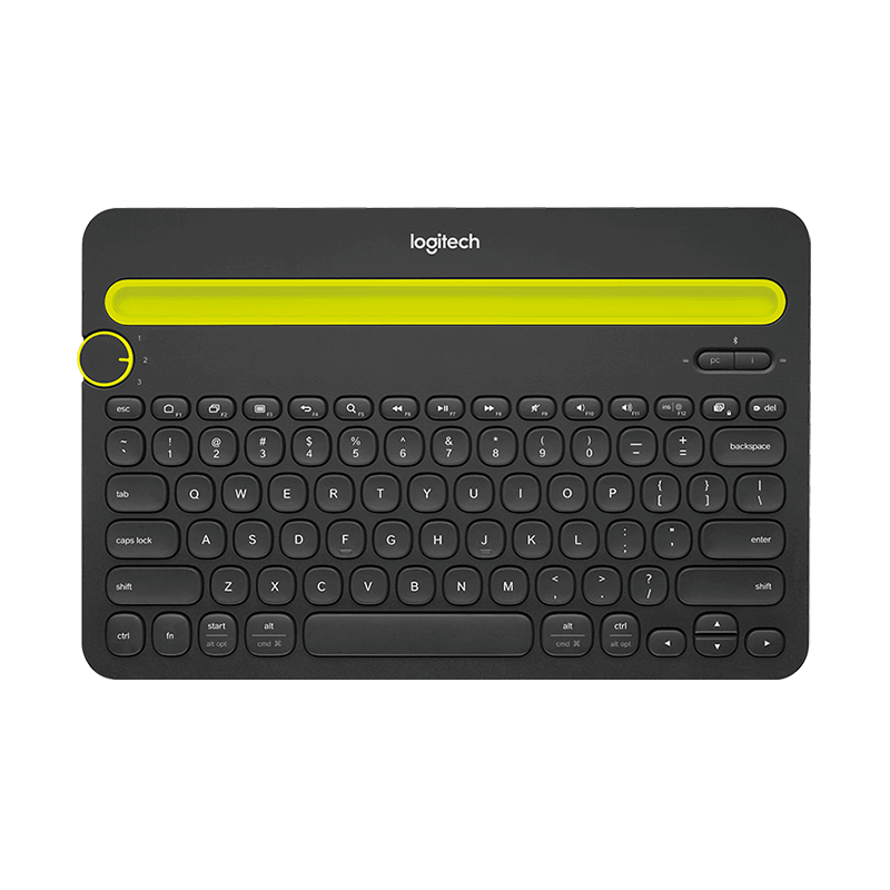 罗技 K480 蓝牙多功能键盘 黑色