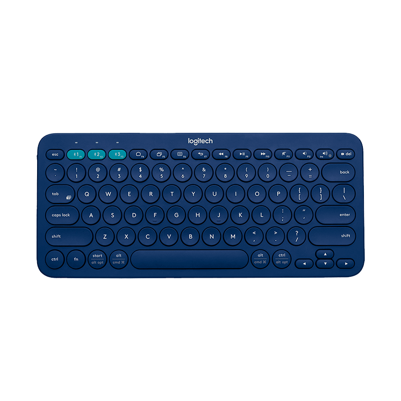 罗技 K380多设备蓝牙键盘 蓝色