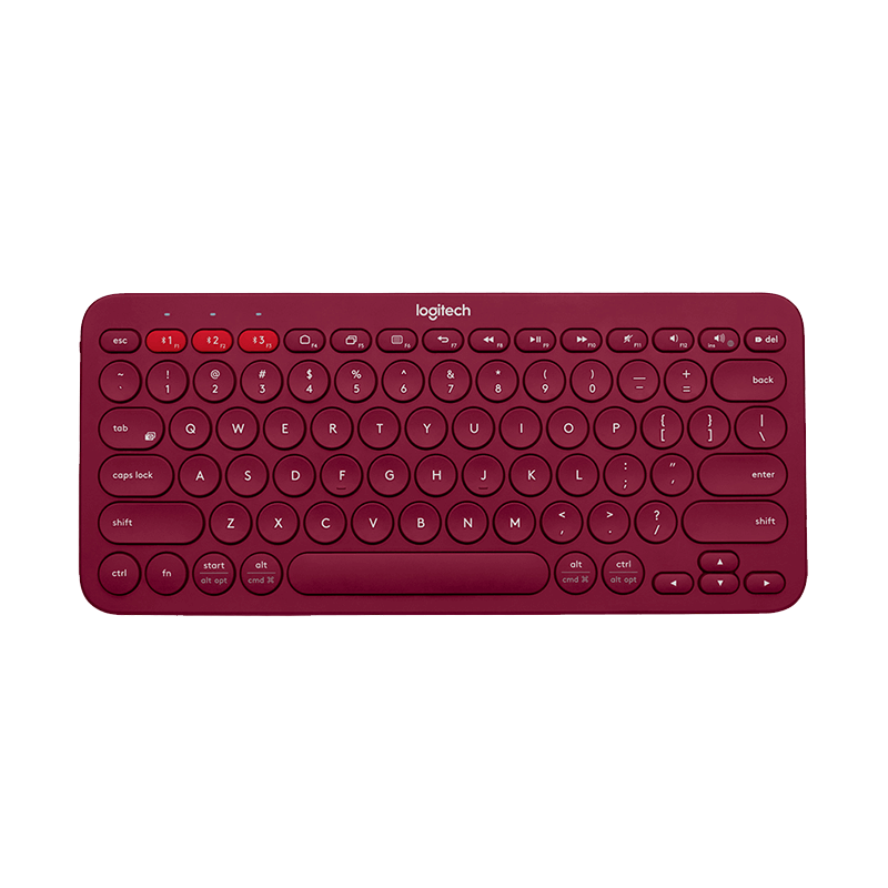 罗技 K380多设备蓝牙键盘 红色