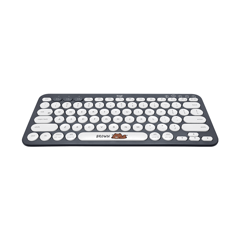 罗技 K380多设备蓝牙键盘LINE FRIENDS 布朗熊【限量送鼠标垫】