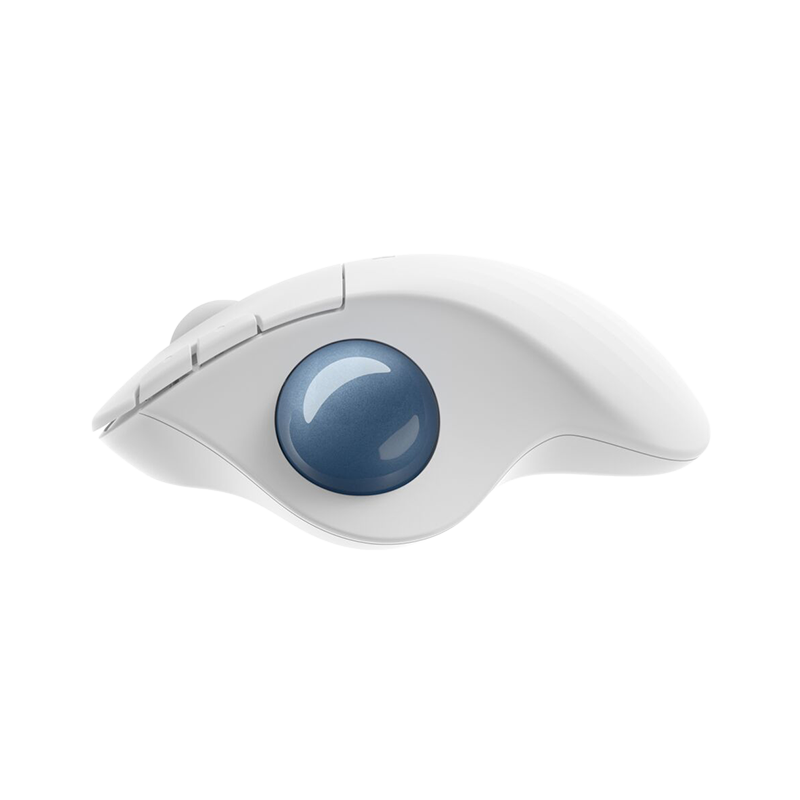 罗技ERGO M575 商用人体工学轨迹球鼠标 珍珠白