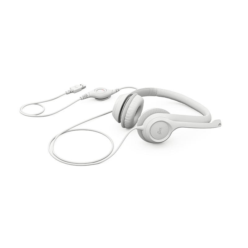 H390 USB有线耳机麦克风（珍珠白）