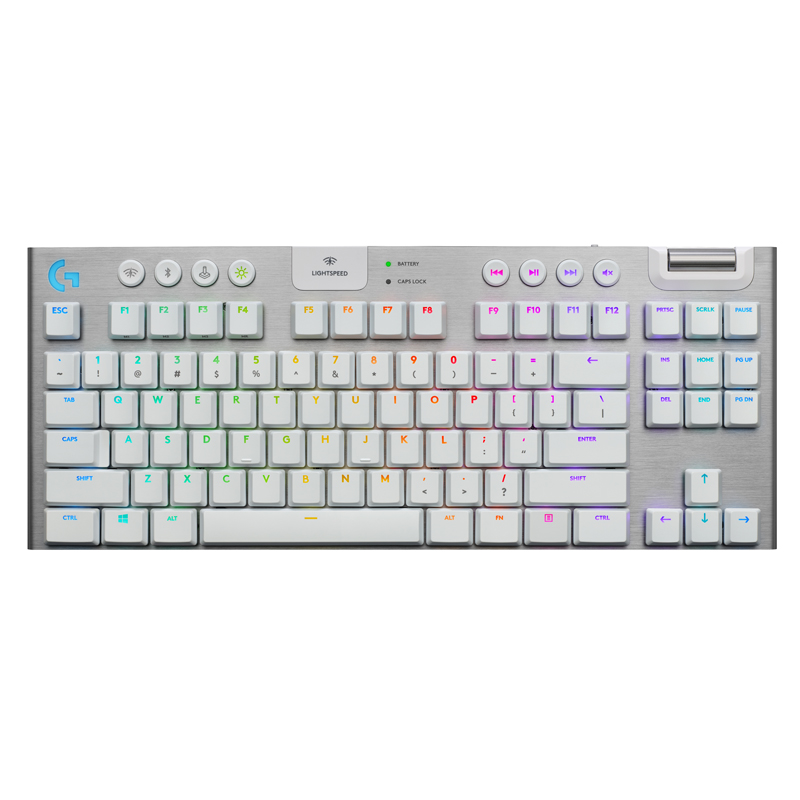 罗技G913TKL无线RGB机械游戏键盘（白色） (GL-Tactile)【限量送宝可梦公仔】