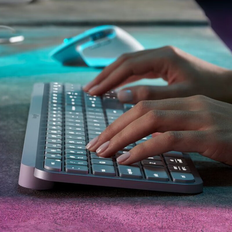 罗技大师系列 MX Keys S 先进无线背光键盘 - 白色