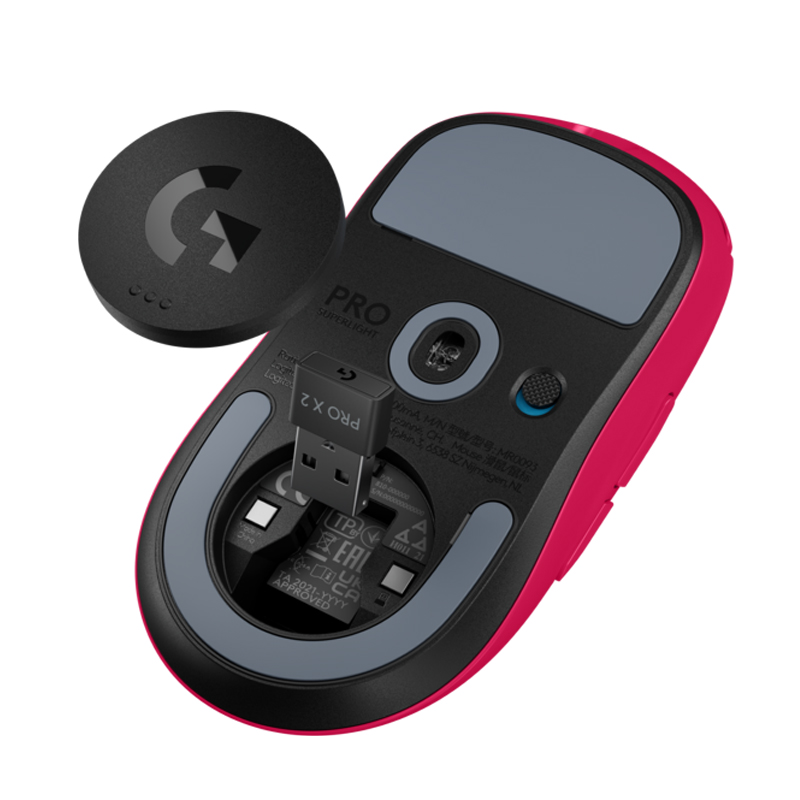 罗技 Logitech G PRO X SUPERLIGHT 2 无线游戏鼠标（粉色）鼠标+玻璃鼠标垫