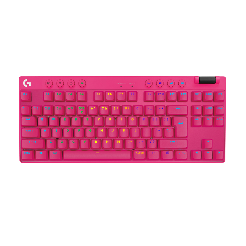 罗技G PRO X TKL 无线游戏键盘（粉色）