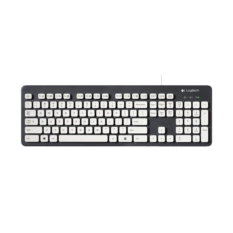 罗技 K310 可水洗键盘 有线USB超薄键盘